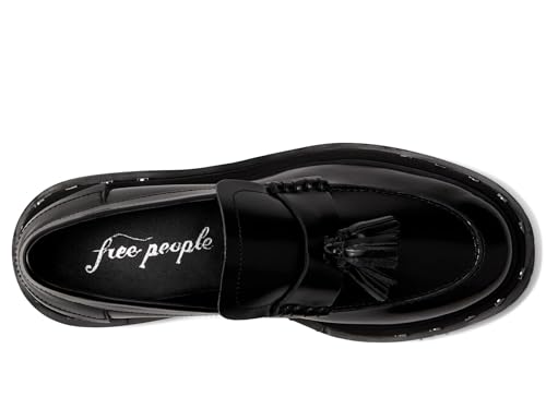 Image of Free People Teagan Tassel Loafers for Women - Sleek Leather Upper - Lugged Platform Sole - Synthetic Outsole