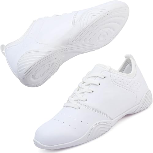 ziitop Cheer Shoes Girls Kids Youth White Cheerleading Shoe Sneakers Athletic Training Dance Walking