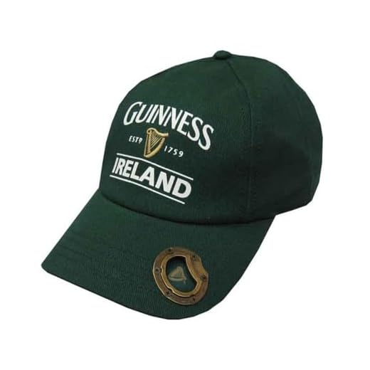 Guinness Casquette de Baseball avec décapsuleur intégré – Bouteille Green Harp, Vert, Taille Unique