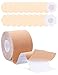 MELLIEX 1 Rollo Cinta Adhesivo para Pechos, Push Up Pechos Cinta de Levantamiento de Senos Invisible Sujetador Espalda al Aire Breast Lift con 10 Pares Pezoneras para Vestido y Boda 5M