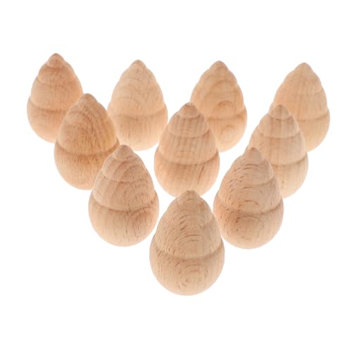 ERINGOGO 10個未塗装木製おもちゃ 積み木風木工作キット 手作りペイント用木製モデル 男の子女の子向け創作遊び素材