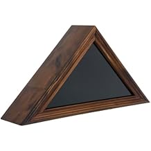 Hobby Lobby Vintage Walnut Flag Display Case, 3x5 Feet Flag Size, Triangle Glass Front, 15.69 x 7.94 x 3.44 inches