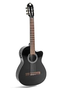 Juan Miguel Navarrez NV162 Elektro-Akustische Gitarre 4/4 Schwarz