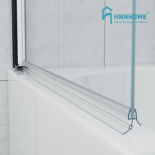HNNHOME Badewannen- und Duschwand-Dichtung aus Kunststoff, für gerade und gebogene Türen mit einer Glasdicke von 4 - 6 mm und für Spalten von 16 - 22 mm