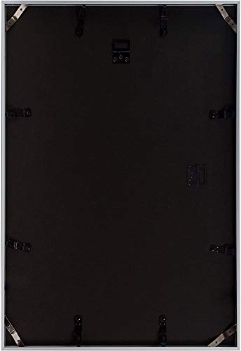 Frametory, 18X24 Aluminum Metal Wall Mount Frame For Prints & Pictures With Real Glass (Silver, Pack Of 4) #TOP3