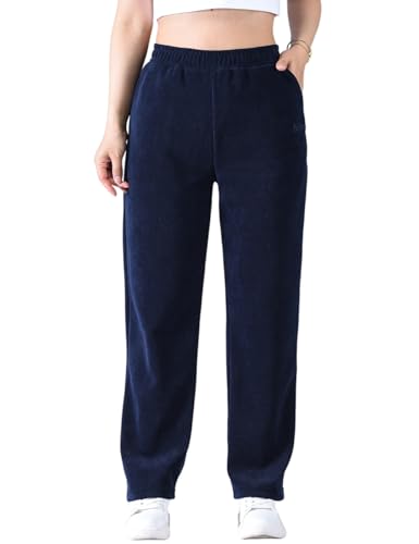 Zoulee Women's High Rise Utility Straight Leg Corduroy Drawstring Pants