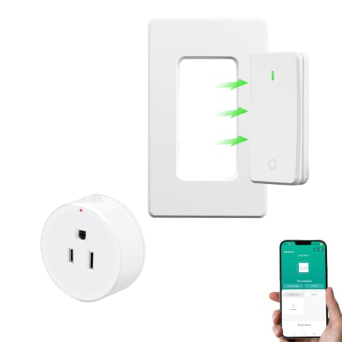 Image of Greencycle Zigbee Smart Plug with Detachable Wireless Wall Switch