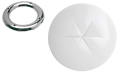 GHIERA PASSACAVO Inox 90 MM E Guarnizione Bianca in PVC Accessori Barca Nautica