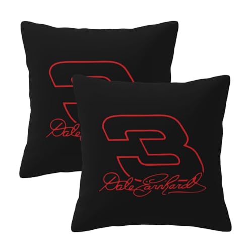 ETSDJ Dale Earnhardt Sr #3 Throw Pillow Cover Set of 2 Throw Pillow Cover for Man's Women's Couch Bed Sofa Throw Pillow Cover 16"X16"
