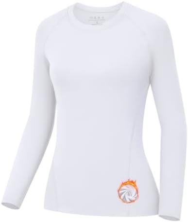 ELIRAVO Thermo Oberteil Damen Langarm, Thermoshirt Winter Warm mit Innenfleece, Thermo Unterhemd Langarmshirt Slim Fit Skiunterwäsche Funktionsshirt für Sport Fitness Gym Yoga Outd
