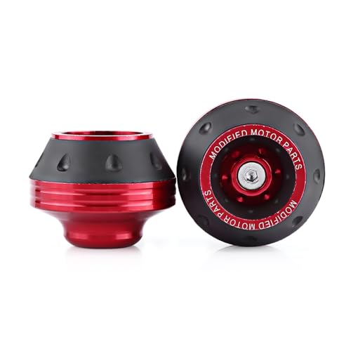Motorcycle Axle Sliders, Front Axle Sliders, Set of 2, Aluminum Alloy Material, Fall Prevention, Easy Installation, Front Wheel Cup Protector, 59 X 46 X 15MM, Hole Diameter 15MM,