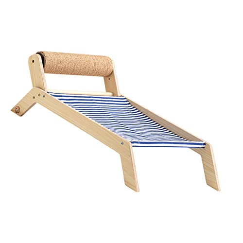 Cat Beach Bed, Cat Beach Chair Summer Burr Elevata capacità Portante Resistenza allo Scivolamento Tutte Le Stagioni per Interni Ed Esterni (Letto a rotelle in sisal da Spiaggia)