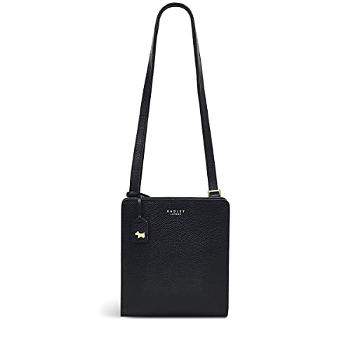 RADLEY London Summer Street Mini Zip Around Crossbody for Women, in Black Grained Leather