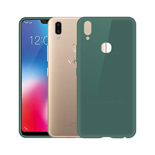 Image of Case Creation Luxurious OG Series for Vivo V9 Case Cover,Anti-Dirty Slim Case Frosted Matte Cute Candy TPU Raised Bezel (Splash of Color) Back Cover for VivoV9 -Lake Green