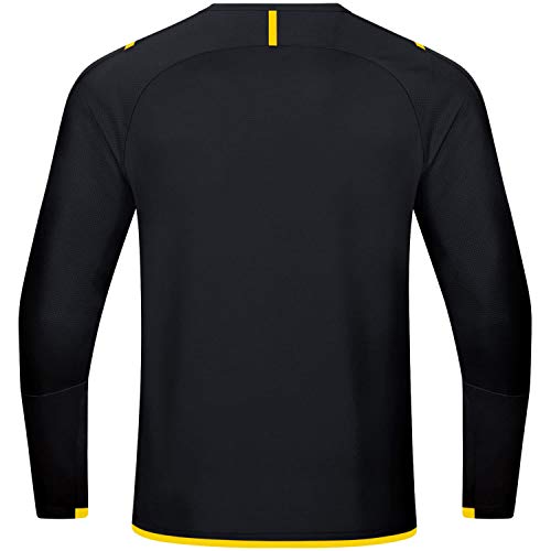 JAKO - Défi du Sweat-Shirt, Mixte, Noir/Citro, M
