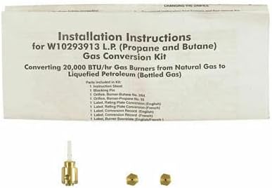 W10606694A Compatible with Whirlpool Dryer Lp Gas Conversion Kit Alpha Models
