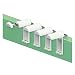 Produktbild KLEMMFLEX Klemmhalter kurz mit Metallbügel, für Klemmfix Rollo, Doppelrollo, Duo-Rollo, ohne Bohren zum Klemmen und Kleben, 4 Stück, als Zubehör für die Aufhängung, Befestigung am PVC-Fenster