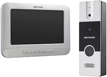 HIKVISION Analog Video Door Phone/Bell with 7" TFT LCD Screen Wired| 1080p Resolution | BuiltIn Mic & Loudspeaker| Noise Echo Cancellation| Record Upto 200 Picture | One Call Button(DS-KIS204T)