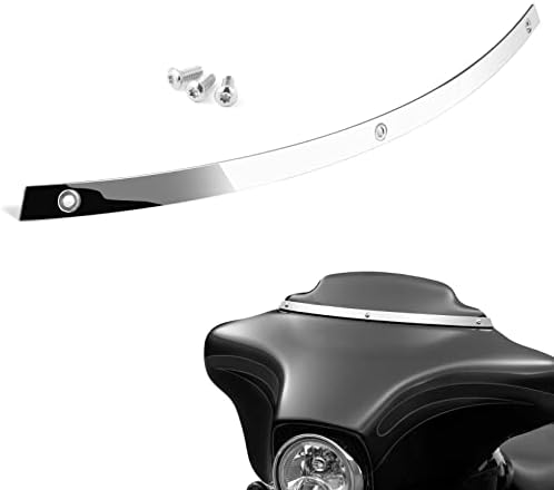 PBYMT Batwing Windshield Trim, Polished Stainless Windshield Trim Compatible for Harley Electra Glide, Street Glide and Trike Models 1996-2013