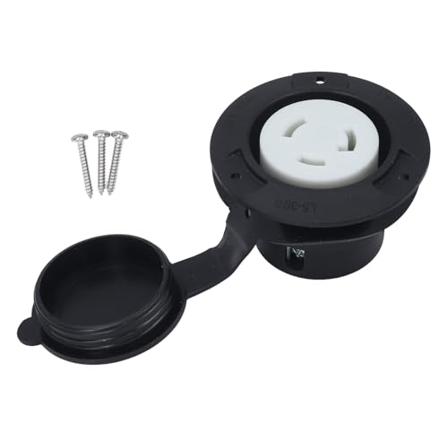 Flanschauslass 30 AMP RV Power Flanschauslassverriegelungsbehälter 125 V NEMA L5-30R 2 Pol 3 Draht Elektrische Steckdose