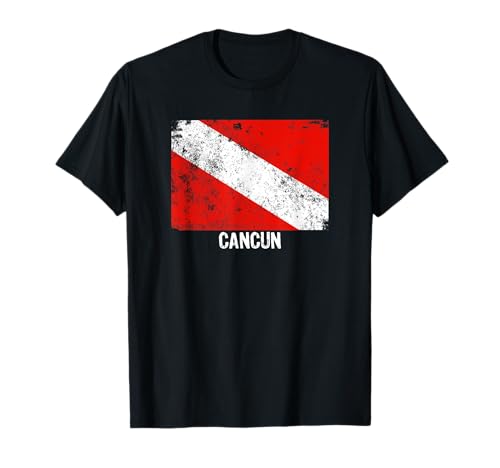 Vintage Cancun Dive Flag Scuba Diving T-Shirt T-Shirt