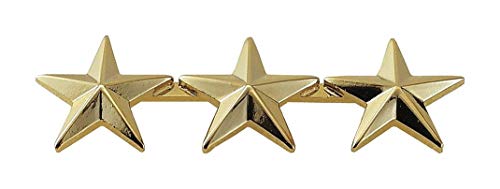 Hero's Pride Rank Insignia, Five-Pointed Star Pin, 2 Posts and