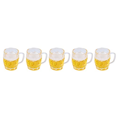 Yosoo Health Gear Jarra de Cerveza de Juguete para Niños, 2 Piezas de Mini Juego de Cerveza Falsa Realista para Niños Pequeños, Juguete de Juego de Roles sin Alcohol para Cocina, Fiesta, Hecho