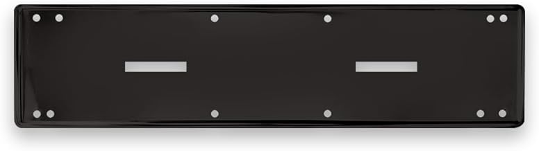 Historic License Plate Holder for Vintage Car from 1976 to 1997, Designed for Vintage Cars, Made in Italy [Black Metal Side]