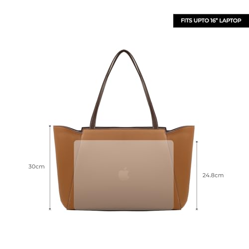 Image of Miraggio Roberta 16 Inch Laptop Tote Bag For Women Office Use | Office Tote Bag With Zipper Closure | Stylish Totes Bag