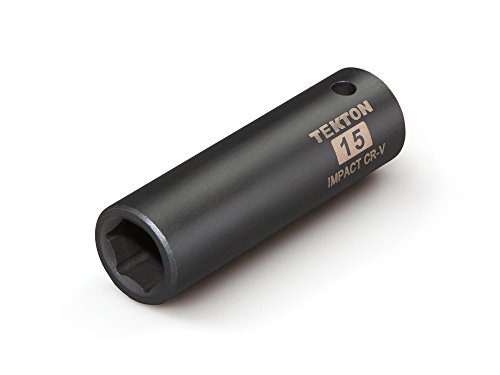 Flash Deals - 60% OFF TEKTON 1/2 Inch Drive x 15 mm Deep 6-Point Impact Socket  47806