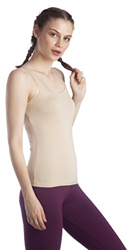 Image of Lavos Women's Camisoles, Sleeveless Long Tank Top, Anti-Microbial Bamboo Cotton Camisole Slip, Adjustable Straps Spaghetti Tops, Comfortable Inner Slips for Women
