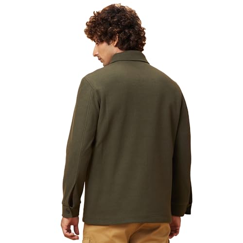 Image of Being Human Olive Regular Fit Men's Jacket Clothing