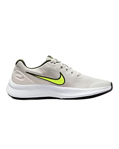 Nike Kid's Star Runner 3 Grade School Unisex Running Shoes, Phantom/Volt-Rough Green-White, 6 Gs Us #TOP1