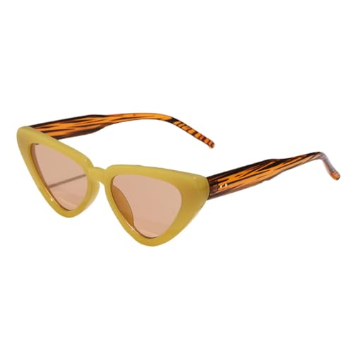 Lunettes de soleil cateye avec verres dégradés jaunes pour un look vintage chic