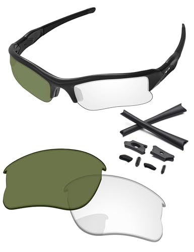 Image of Replacement Lenses & Rubber Kits for Oakley Flak Jacket XLJ OO9009 63mm - Precision Fit, UV Block, Impact Resistant