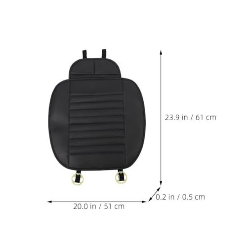 Fundas de asiento delantero para coche, pack de 2 en PU negro para viajes cómodos y limpios 2