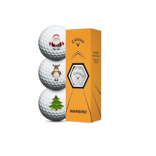 Callaway Warbird Golfbälle – 3er-Pack, Weiß, Polybutadien, 3 Stück à 3 Golfbälle, 1 Packung