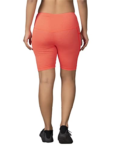 Image of DECISIVE Fitness Yoga Gym Sports Workout Cycling Running Tights Shorts with Side Pocket for Women & Girls