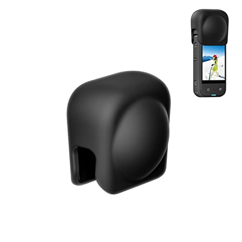 Image of PULUZ Silicone Lens Cap for Insta360 X3, Camera Lens Cap, Black, Unisex, Portable, Protection during Active Use