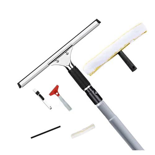 Kit de escobilla de ventana de largo alcance, limpiador sin rayas para un brillo sin esfuerzo, perfecto para ventanas altas