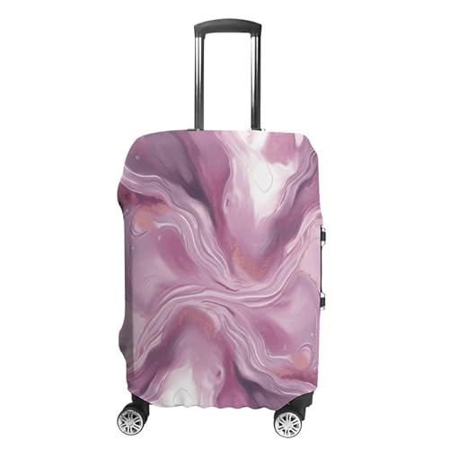 Carry on Luggage Cover Pearl Purple Marble Suitcase Covers for Luggages Tsa Approved Travel Luggage Sleeve Protector Elastic Suitcase Protector Anti-Scratch Washable Fits 19-30 Inch Case -XL