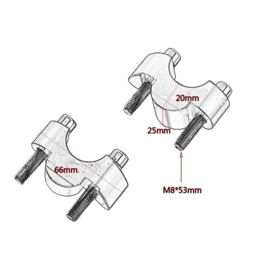 Pontets de guidon de moto barre de poignée et rehausseur extensible - 3