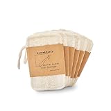 6-Pack Natural Loofah Body Scrubber for Shower and Dishes