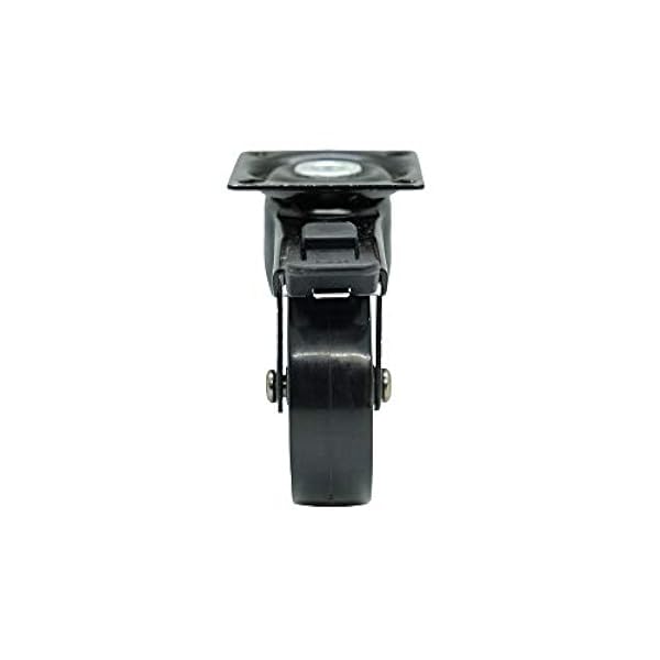 Headbourne 8276E Caster di Design, Poliuretano Nero, 75 mm