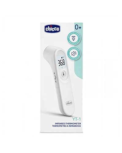 Chicco Thermomètre infrarouge YT-1 avec écran rétroéclairé, mode silencieux, pratique et...