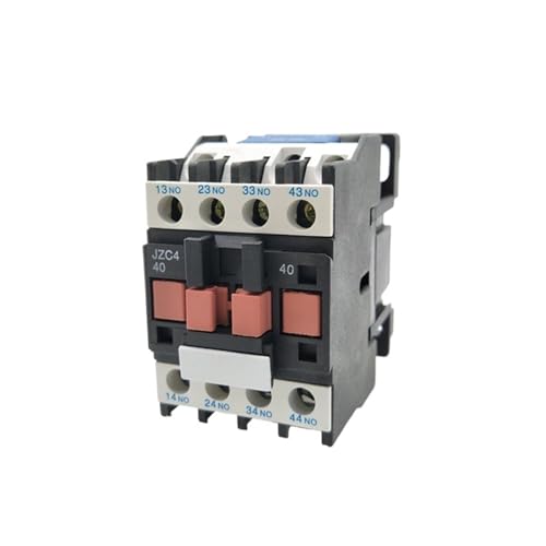 Contactor relé JZC4-40 4NO de tres polos con bobina de AC 380V y capacidad de 10A