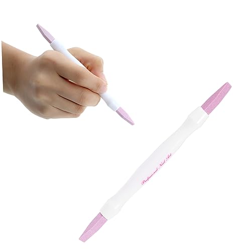 PACKOVE 2 Pcs Double-Headed Rod Buffing Cuticle Toenail Fingernail Nail Tools for Nail Art Nail Pumice Stick Pumice Stone Nail File Manicure Stone File Nail Files Stick