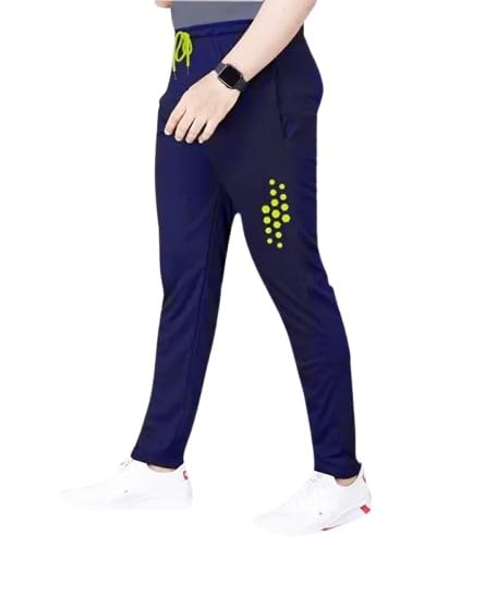 eystone Track Pants for Men || Activewear Pants || Men’s Joggers Polyester with 2 Side Zipper Pockets Casual Trousers Stretchable (Sports | Gym | Yoga) (DOT Green)-picture-41
