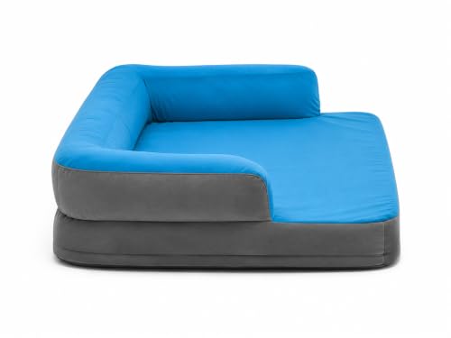 Image of Cutepups Memory Foam (3XL, Sky Blue /Grey Square Orthopedic Dog Bed Comfortable Dog Mattress for Sleeping, Washable pet Bed for Dogs Small,Medium,Large,XL,XXL.3XL,4XL