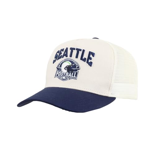 Anilnel Football Trucker Hat Embroidered Baseball Cap City Fans Cap Hat for Men Women Cotton Cap Adjustable Buckle Strap